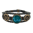 thumbnail image 1 of Elegante flappg notas musicales Azul Pulsera marina tejida en cuero, 1 of 4