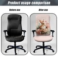thumbnail image 4 of Renewold Office Chair Cover for Armrest Chairs Stretch Desk Computer Chair Slipcover Removable Non-slip High Back Chair Cover for Easter Home Decor, Retro Easter Bunny Floral Pink, L, 4 of 7