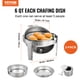 thumbnail image 2 of VEVOR Roll Top Chafing Dish Buffet Set, 6 Qt 2 Pack, Chafer de acero inoxidable con 2 sartenes de tamaño completo, Servidor calentador de catering redondo con tapa Soporte para bandeja de, 2 of 9