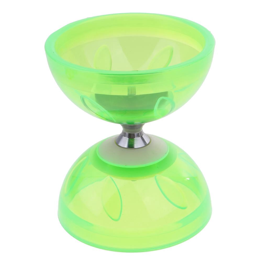 Dualoai 3Ball Bearing Pro Diabolo Set + Metal Diabolo Handsticks + String 13cm Green