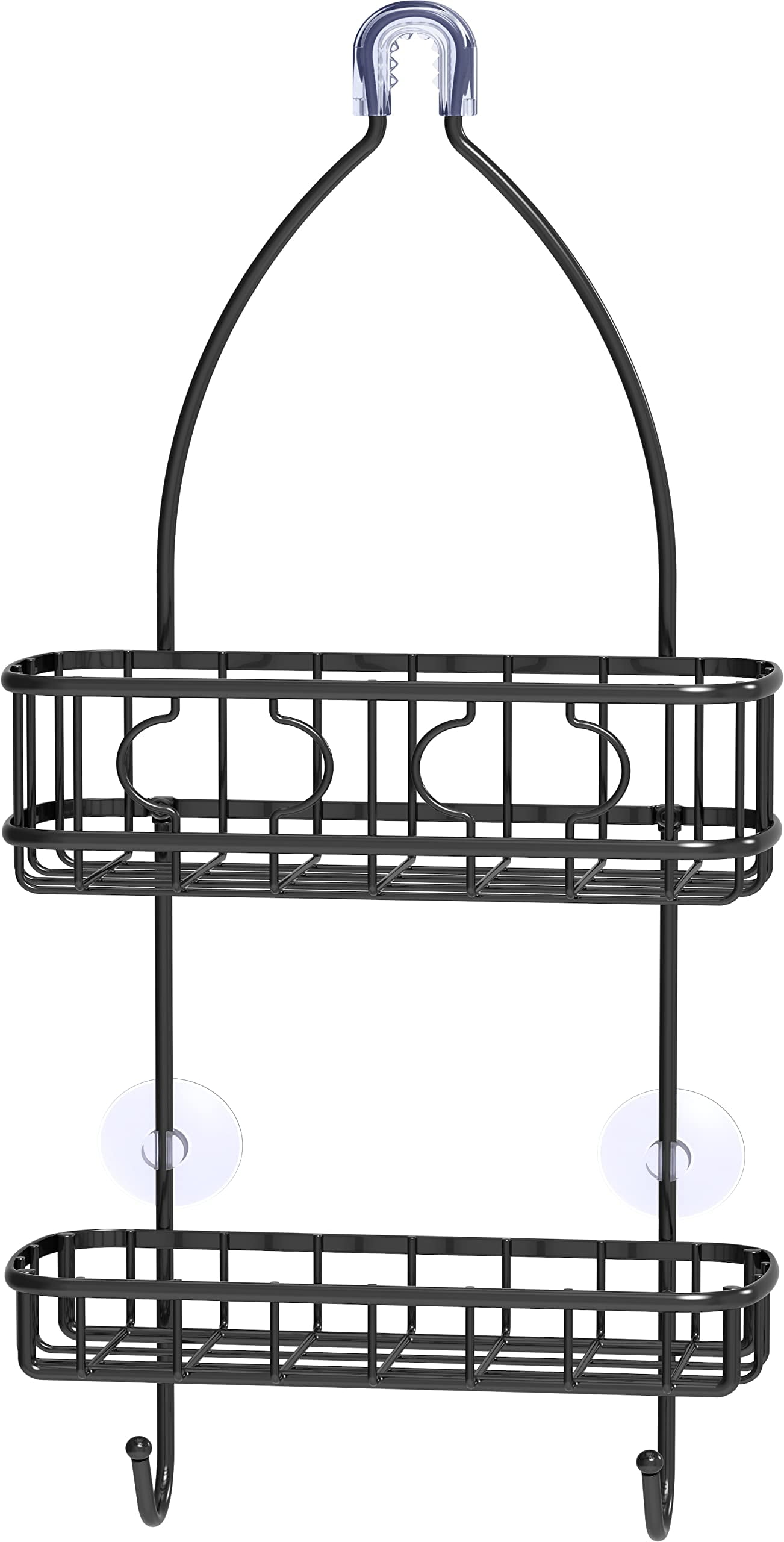 SimpleHouseware Bathroom Hanging Shower Head Caddy Organizer, Black