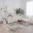 thumbnail image 5 of 8' X 11' Cream and Black Abstract Distressed Area Rug, 5 of 10