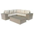 thumbnail image 1 of Living Source International Ensemble Sectionnel en Osier 8 Pcs avec Coussins Gris, 1 of 2