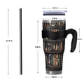 thumbnail image 4 of 40oz Tumbler,Black Halloween Skull Book Pattern Insulated Tumblers with Removable Handle,Stainless Steel Double Vacuum Coffee Tumbler Cup with Straw for Home,Office,Travel,Party, 4 of 5