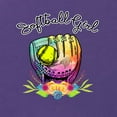 thumbnail image 3 of Wild Bobby, Colorful Softball Girl, Sports, Women Tri-Blend Racerback Tank Top, Purple Rush, Large, 3 of 5