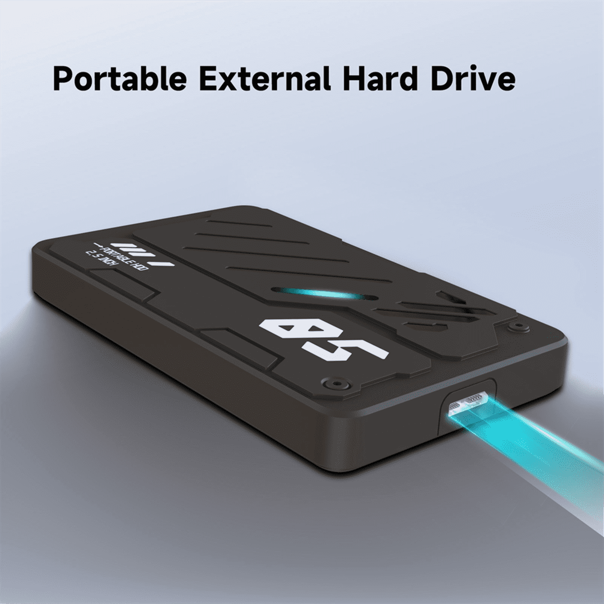 2.5-Inch Portable External USB3.0 HDD RGB Storage Disk Portable USB3.0 Hard Drive Expansion Storage for PC Laptop 500GB