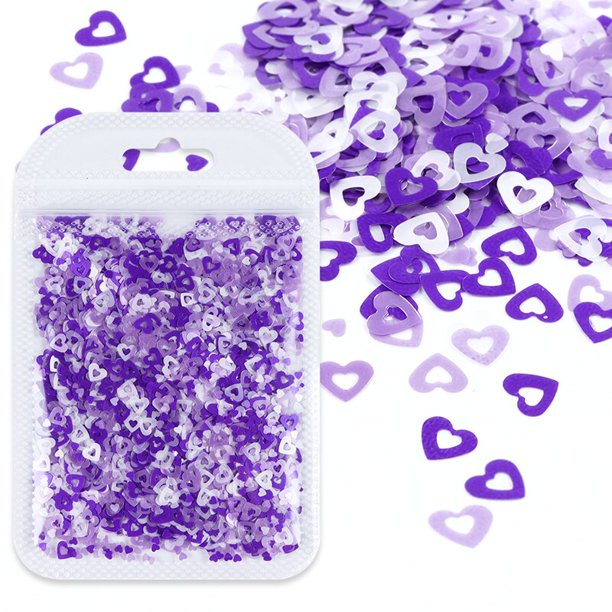 Purpurina holográfica para uñas, Accesorios Kawaii para manicura de San Valentín, mariposa Aurora, lentejuelas, encanto de esmalte de Gel, rebanada de corazón colorido