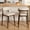Beige Linen, variant on Solid Wood Counter Height(26") Bar Stools Set of 2, Premium Linen-Blend Upholstery with Back & Brass-Toned Metal Footrest, Mid Century Modern Bar Stools for Kitchen Island, Green