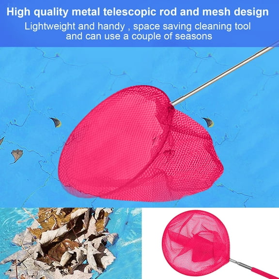 kladzum Pool Cleaning Net Swimming Pool Fishing Net Skimmer Pond Bathtub Leaves with Rod Cleaning