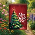thumbnail image 2 of Christmas Candy Cane Garden Flag 12x18 Inch Winter Red Bow and Berries Design Outdoor Holiday Yard Banner Double Sided Winter House Flag Festive Garden Decoration Seasonal Home Decor, 2 of 6