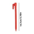 thumbnail image 3 of Plastic Ground Stakes Orange 50 Pack Heavy Duty Tent Pegs for Beach Blanket Camping Sunshade Fixing, 3 of 4
