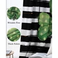 thumbnail image 3 of St. Patrick's Day Blackout Curtains for Bedroom Living Room Darkening Curtains 90 Inch Lucky Shamrock Grass Black Stripes Black Out Window Curtain Privacy Window Treatment Grommet Drapes 52"x90"x2, 3 of 9