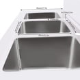 thumbnail image 5 of Miumaeov Commercial Sink Stainless Steel Sink 3 Compartment Free Standing Utility Sink with 3 Drainer for Garage, Restaurant, Kitchen, Laundry Room, Outdoor, 5 of 9