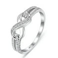 thumbnail image 6 of K-KED Women Infinity 925 Silver Wedding Rings Delicate Jewelry Cubic Zirconia Ring Size 6-10-#1-7, 6 of 6