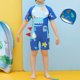 thumbnail image 3 of Odeerbi 3-11 Años Traje de Baño de Una Pieza Para Niños Con Gorro de Baño Verano Playa Traje de Baño de Surf Lindo Dinosaurio Traje de Baño de Manga Corta, 3 of 3