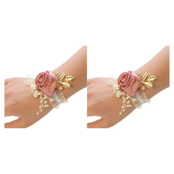 Justharion Low Maintenance Bridesmaid Wrist Flower Realistic Appearance