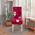 thumbnail image 4 of Christmas Chair Cover Elastic Stretchable Washable Protective Cover For Restaurant Ceremony Hotel Chairs Polyester Fiber With Digital Printing Pattern Fits Most Chairs Durable Decor Accent Seasonal, 4 of 6