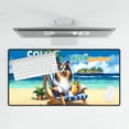 thumbnail image 4 of Collie Hello Summer Beach Theme with Sunglasses and Tropical Cocktail Desk Mat Full Keyboard Mouse Pad Collie Dog Lover Gifts Idea Large Mousepad - 00009, 4 of 5