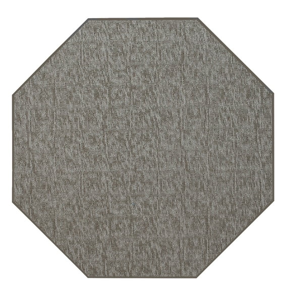 Furnish My Place Indoor Floor Rug - 9 ft. Octagon, Neutral, Distressed, Area Rug for Bedrooms, Hallways, Living Rooms