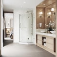 thumbnail image 6 of VIGO Piedmont 36 in. L x 36 in. W x 77 in. H Frameless Hinged Neo-angle Shower Enclosure in Brushed Nickel with Clear Glass, 6 of 12
