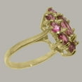 thumbnail image 3 of LBG British Made 18k Yellow Gold Real Natural Pink Tourmaline Womens Engagement Ring - 33 size options - Size 8, 3 of 6