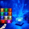 thumbnail image 1 of Rotating Water Ripple Small Night Lamp Bedside Flame Lamp Romantic Gift Star Projection Lamp, 1 of 9