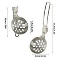 thumbnail image 2 of Spoon Strainer Soup Colander Collapsible Camping Cutlery Camping Dinnerware Hot Pot Metal Cooking Utensils Foldable Tableware Portable Stainless Steel Filter Screen round Small Dining Table Set for, 2 of 3