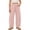 Pink, variant on SHTXOZHI Wide Leg Pants for Girls Loose Elastic High Waist Pants Solid Color Beach Vacation Bottoms with Pockets