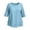 Blue, variant on Loose T-Shirts for Women Plus Size Crew Neck 3/4 Sleeve Pullover Three Layer Soft Lightweight Casual Tops Pink 5XL