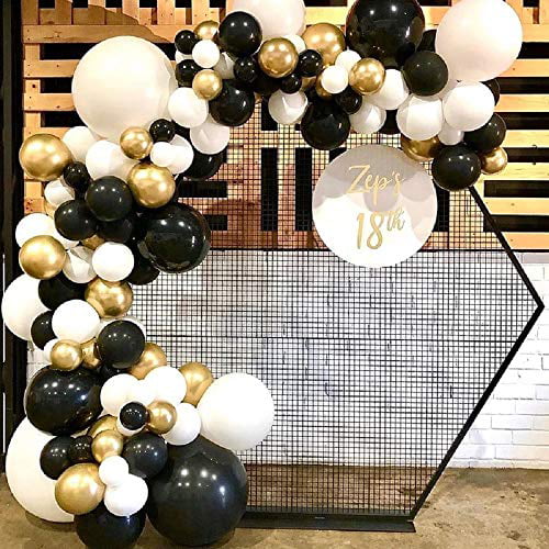 PA 20 x 16TH BIRTHDAY BLACK AND SILVER 11" HELIUM OR AIRFILL BALLOONS 