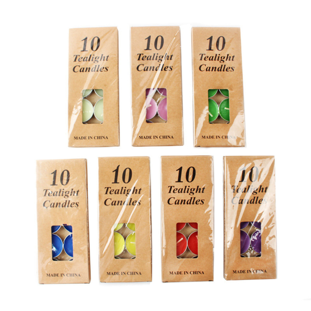 Mini Tealight Candles 6 Grams of Tea Wax Multiple Colors 10 Packs Each