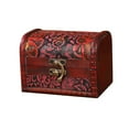 thumbnail image 2 of QccHieUs Jewelry box, wooden jewelry box, organizer, decorative storage box for women and Red, 2 of 9