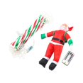 thumbnail image 2 of Decoración navideña con luces de Papá Noel subiendo una escalera para exteriores Escalera de 8 colores cálidos, 2 of 9