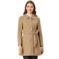 thumbnail image 1 of INSPIRE CHIC Manteau Long Élégant d'Hiver pour Femmes Col à Revers Contrasté, 1 of 6