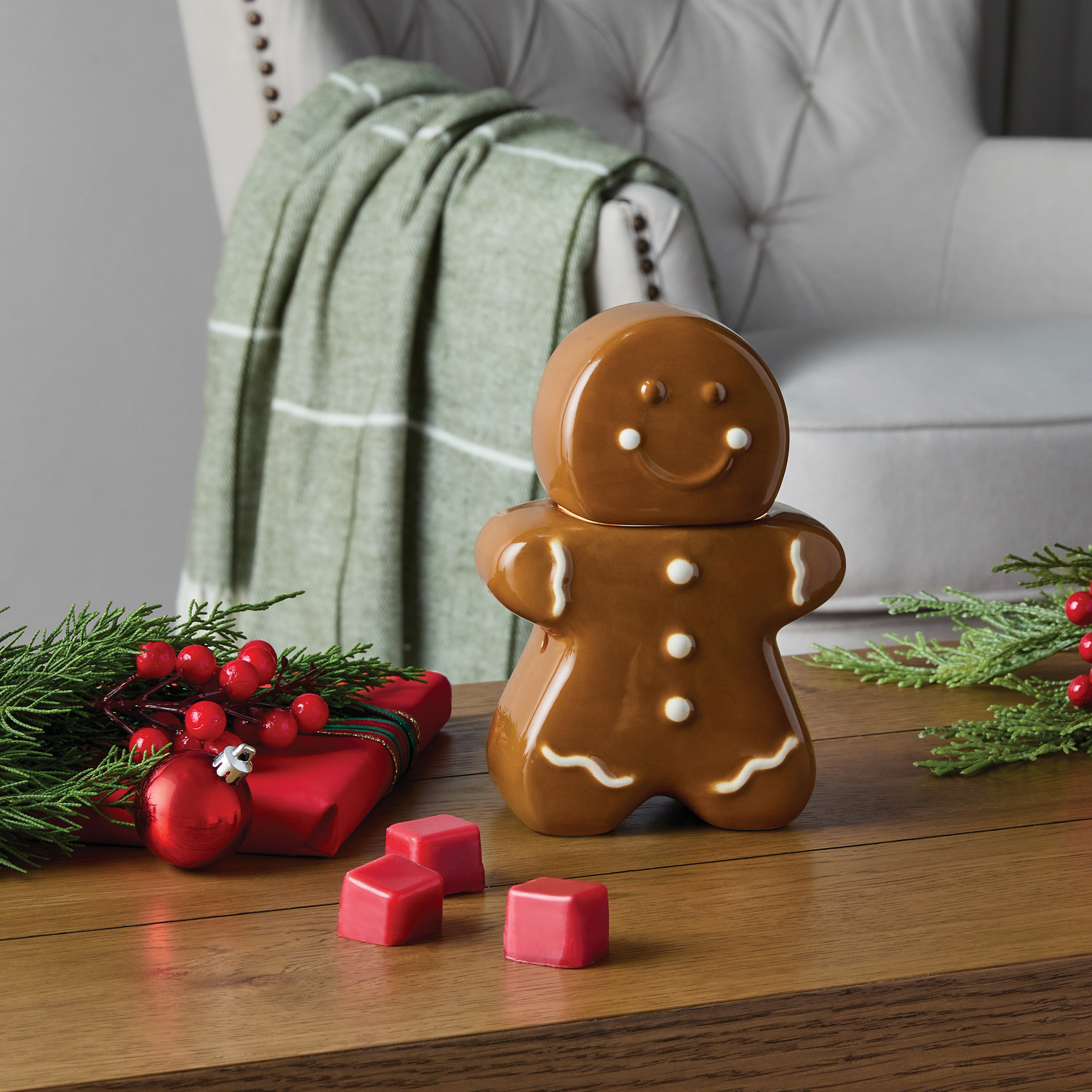 Mainstays Ceramic Fragrance Wax Melt Warmer, Gingerbread man