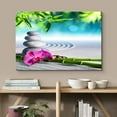 thumbnail image 2 of wall26 Canvas Print Wall Art Zen Japanese Yoga Sand Garden Pebble Orchid Flowers Nature Wilderness Photography Realism Rustic Landscape Colorful Multicolor for Living Room, Bedroom, Office - 32", 2 of 5