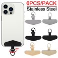 thumbnail image 2 of Upgrade Metal Phone Lanyard Tether Patch Rotatable Ultra Thin Stainless Steel Cell Phones Strap Connector Hanging Cord Tab Cards A-Rotate Mixed 3PCS, 2 of 6