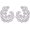 Featherpink, variant on Large Round CZ Stud Earrings for Women S925 Sterling Cubic Zirconia Rhinestone Statement earrings for Wedding Party Prom Gala