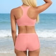 thumbnail image 7 of Fewfanhot Women's Tankini Swimsuits 3 Piece Tankini Swimsuits for Women Swim Tank Top with Bra and High Waist Boy Shorts with Pockets, 7 of 7