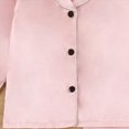 thumbnail image 5 of HFHAPW Girls Satin Long Sleeve Button-Down Pajamas Set Sleepwear Loungewear,6-7 Y, 5 of 7