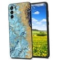thumbnail image 1 of Compatible with Samsung Galaxy S21 FE Phone Case, Blue-Golden-Marble-31 Case Silicone Protective for Teen Girl Boy Case for Samsung Galaxy S21 FE, 1 of 1