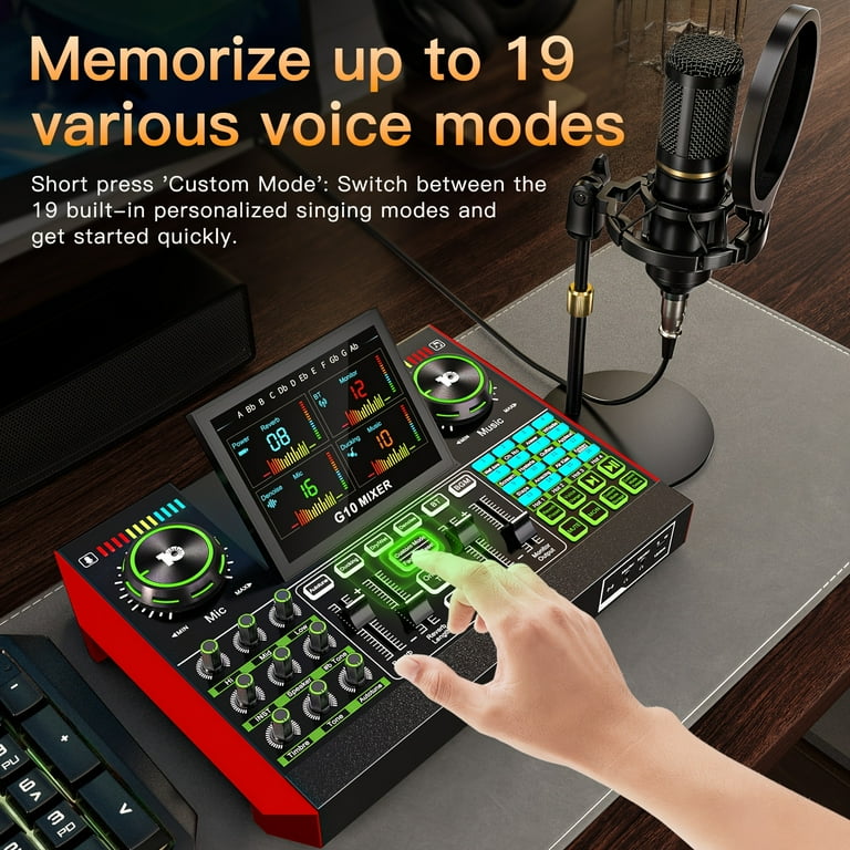 テレビ FMTDP5351 Tenlamp Podcast Microphone Kit BM800-G10 with Live Sound Card