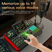 Tenlamp DJ Mixer Podcast Kit BM800-G10 Condenser Microphone Metal Stand Powered Mixer Bluetooth Rechargeable Battery