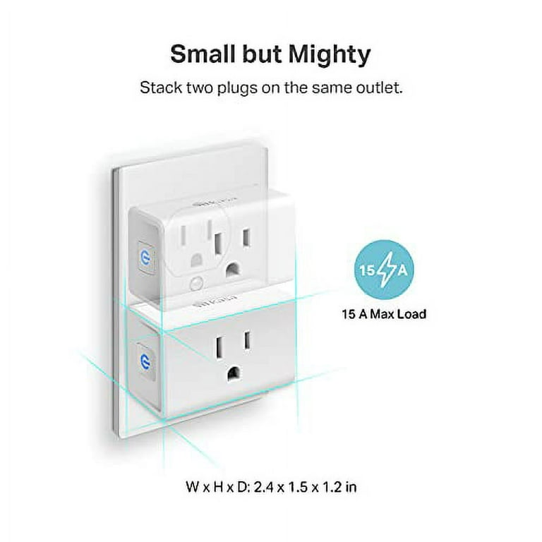 Kasa Smart Plug Ultra Mini 15A Smart Home Wi-Fi Outlet Works with
