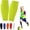 Green, variant on New Shin Guards Pads Socks for Skiing, Shin Pads for Youth Adult Ski Shin Guards Calf Compression Sleeve with Pads Lightweight Calf Protective Gear for Boys Girls Men