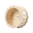 thumbnail image 3 of hengtong Hamster Wooden Running Wheel Cage Accessories Noiseless Roller Treadmill Hamster 15cm, 3 of 7