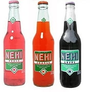 Nehi Soda 3-Pack: Grape, Orange and Peach (12oz long neck bottles)