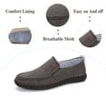 thumbnail image 2 of Mens Canvas Loafers Lightweight Breathable Walking Shoes Comfortable Non-slip Driving Shoes Retro Casual Fashion Gray 9 UK, 2 of 7