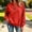 Red, variant on TZZQ Women Quarter Zip Pullover Sweatshirt Oversized Loose Fit Athletic Sweatshirt Casual Fashion Stand Collar Long Sleeve Pullover Hoodie Comfy Trendy Plus Size Relaxed Fit Sports Shirts Black L