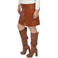 thumbnail image 2 of Falda corta de vinipiel Roman Fashion/Tallas Extras, 2114 (Camel) cafe 36 Roman Fashion F-ELY-2114-CAMEL-ALL, 2 of 8